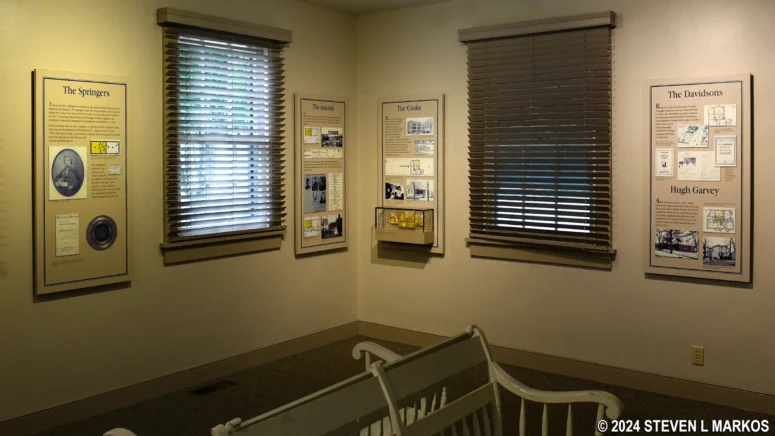 Exhibit about the different owners of the Arnold House at Lincoln Home National Historic Site