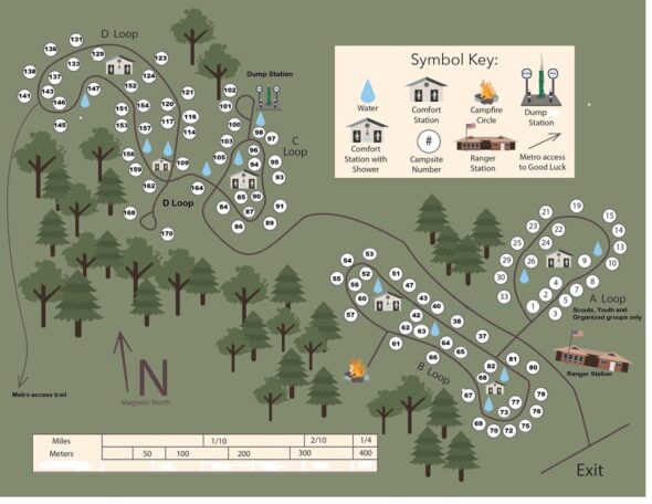 Greenbelt Park Campground Map (click to enlarge)