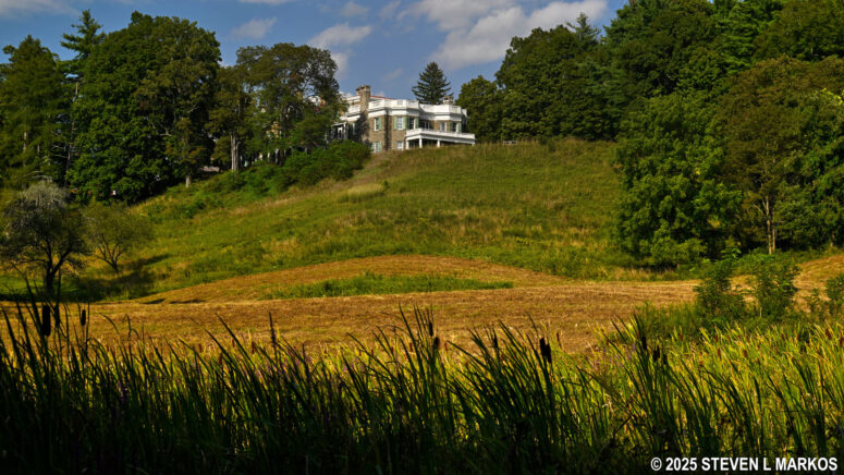 View of the Springwood Mansion from the Meadow Trail at Home of Franklin D. Roosevelt National Historic Site