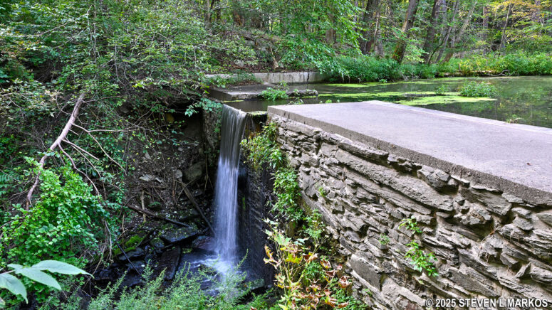 Dam that creates the Ice Pond at Home of Franklin D. Roosevelt National Historic Site