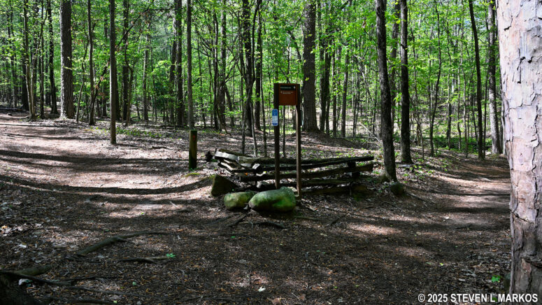 Intersection of the Environmental and 24-Gun Battery trails, Kennesaw Mountain National Battlefield Park
