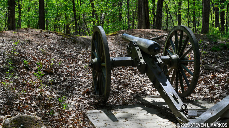 Cannon on display at the site of the Union Army's 24-Gun Battery, Kennesaw Mountain National Battlefield Park