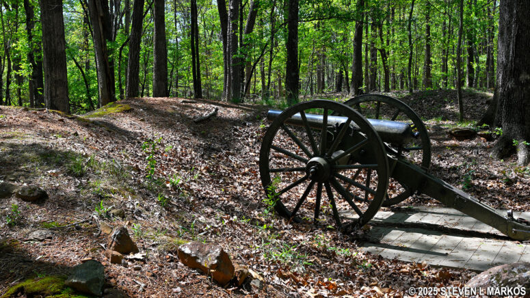 Cannon on display at the site of the Union Army's 24-Gun Battery, Kennesaw Mountain National Battlefield Park