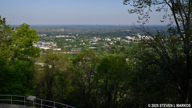View from the observation platform adjacent to the parking area near the top Kennesaw Mountain, Kennesaw Mountain National Battlefield Park