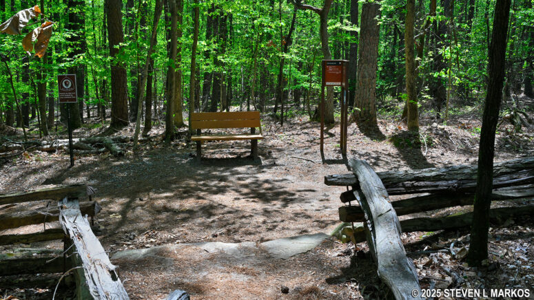 Little Kennesaw Cutoff dead ends into the Camp Brumby Trail, Kennesaw Mountain National Battlefield Park
