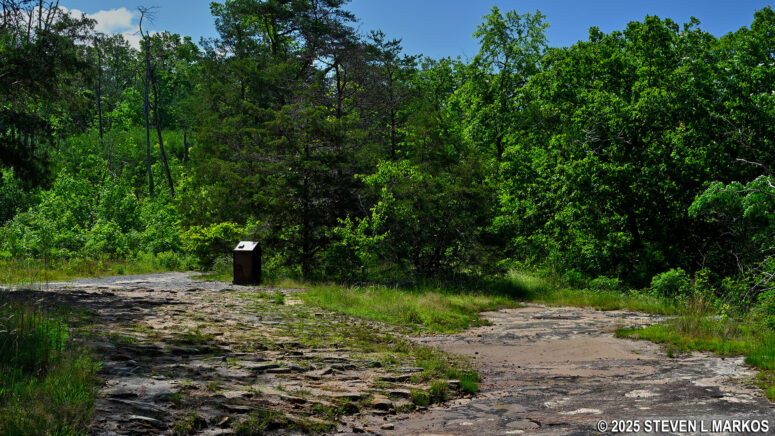 Terrain at the end of the Little Falls Trail in Little River Canyon National Preserve