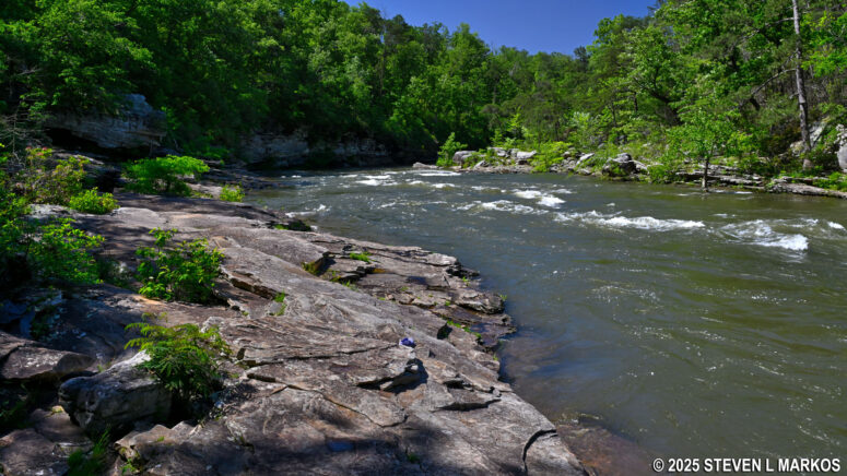 Downstream view of the Little River from the Little Falls area of Little River Canyon National Preserve
