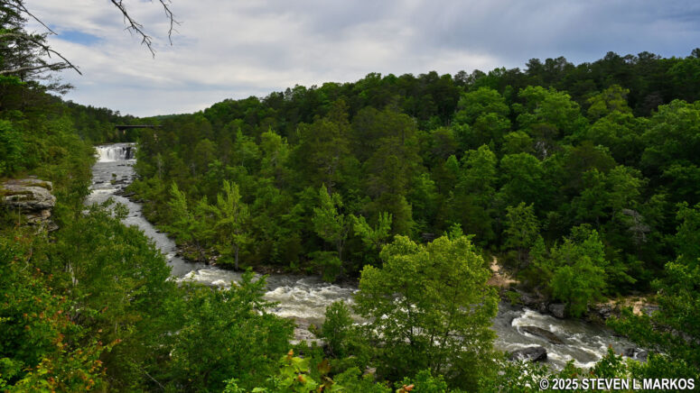 View from the Little River Falls Overlook on Canyon Rim Drive, Little River Canyon National Preserve