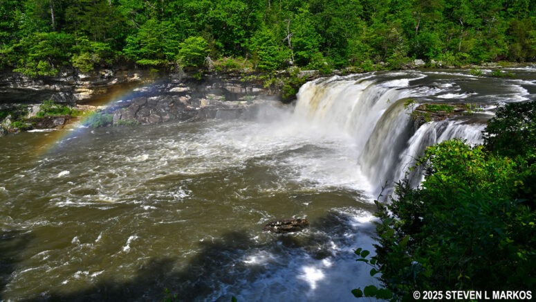 View of Little River Falls from the observation deck on Highway 35, Little River Canyon National Preserve