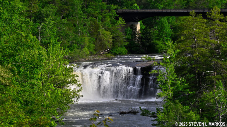 View of Little River Falls from the Little River Falls Overlook on Canyon Rim Drive, Little River Canyon National Preserve