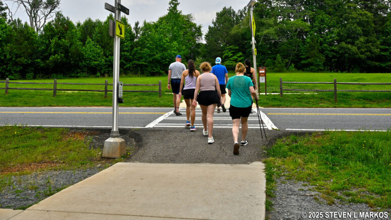 Crosswalk from the Cheatham Hill Road Parking Lot to Activity Field 3 at Kennesaw Mountain National Battlefield Park