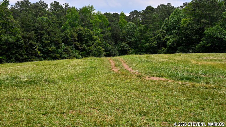 Westside trailhead for the Assault Trail at Cheatham Hill Road, Kennesaw Mountain National Battlefield Park