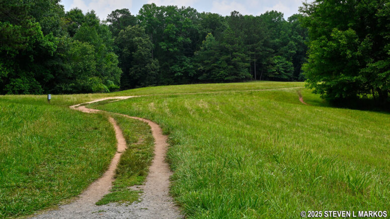 Typical terrain at the southern end of the Old John Ward Trail in Kennesaw Mountain National Battlefield Park