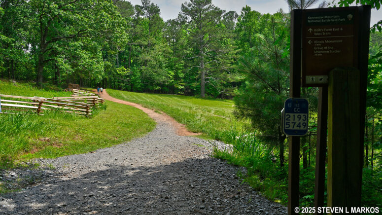 Cease Fire Trail below the Illinois Monument on Cheatham Hill, Kennesaw Mountain National Battlefield Park