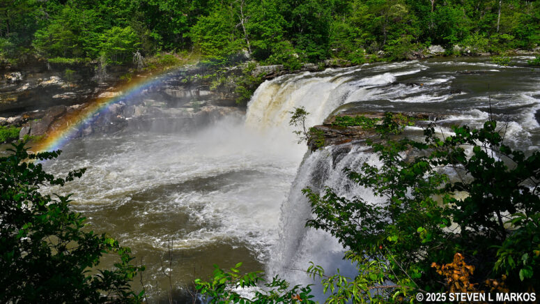 White water at Little River Falls in Little River Canyon National Preserve