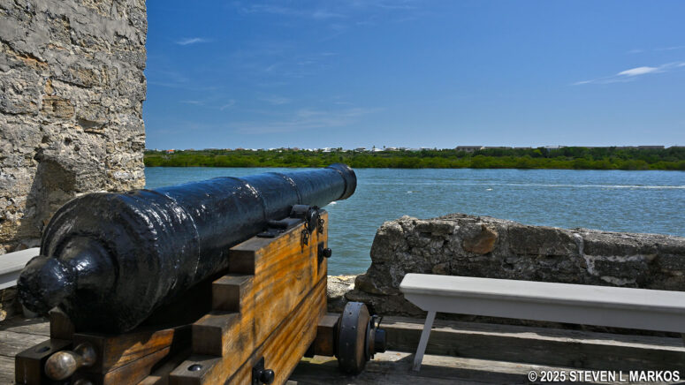 Authentic 18th century cannon on display at Fort Matanzas, Fort Matanzas National Monument