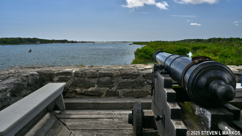 Replica cannon on display at Fort Matanzas, Fort Matanzas National Monument