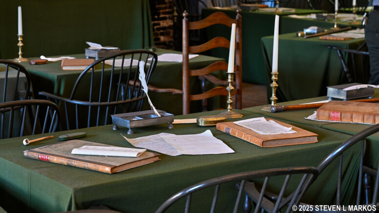 Table in the Assembly Room at Independence Hall, Independence National Historical Park