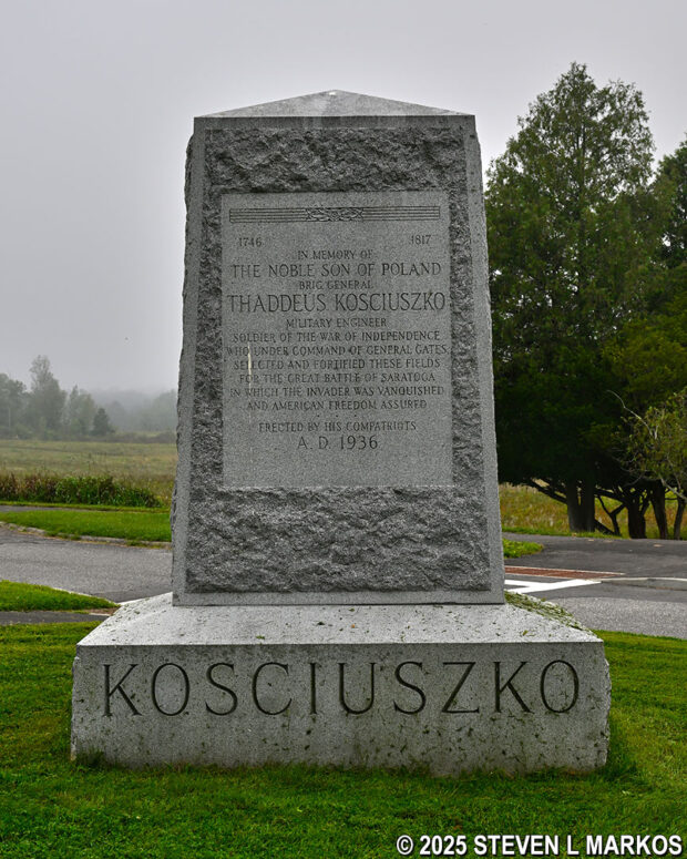 Thaddeus Kosciuszko monument at Saratoga National Historical Park