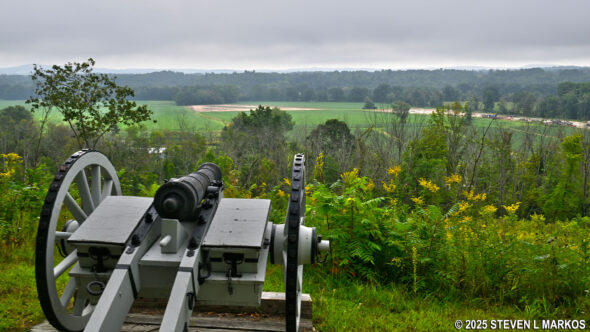 Cannon at the Bemis Heights stop on the Saratoga Battlefield Tour, Saratoga National Historical Park