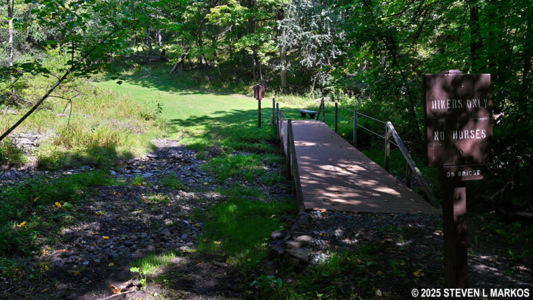 Bridge over Mill Creek on the trail to Freeman's Farm at Saratoga National Historical Park
