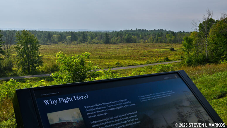 View towards Freeman’s Farm from the War is Coming stop on the Saratoga Battlefield Tour, Saratoga National Historical Park