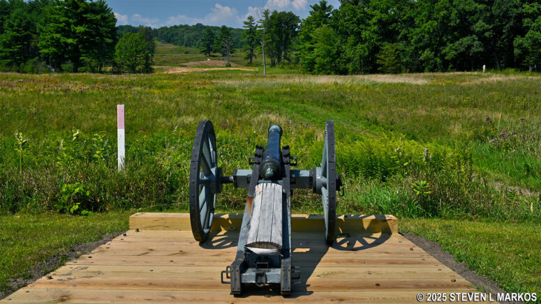 Position of a British cannon at Freeman's Farm, Saratoga National Historical Park