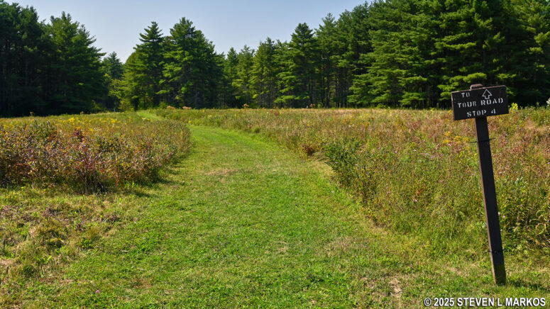 Trail from Freeman's Farm (Stop 6) to Stop 4 on the Saratoga Battlefield Tour, Saratoga National Historical Park