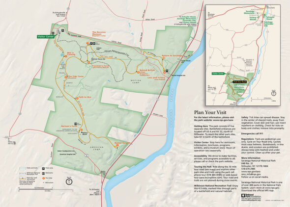 Saratoga National Historical Park Map (click to enlarge)