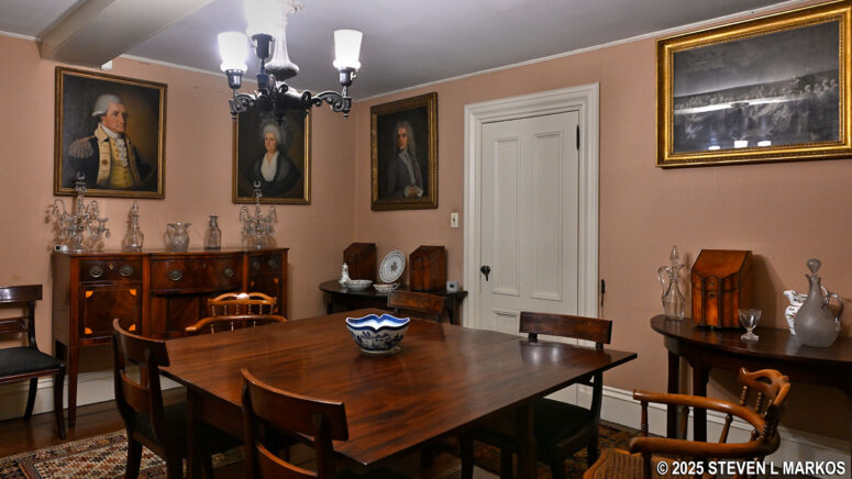 Dining room of the Old House at Peace Field, Adams National Historical Park