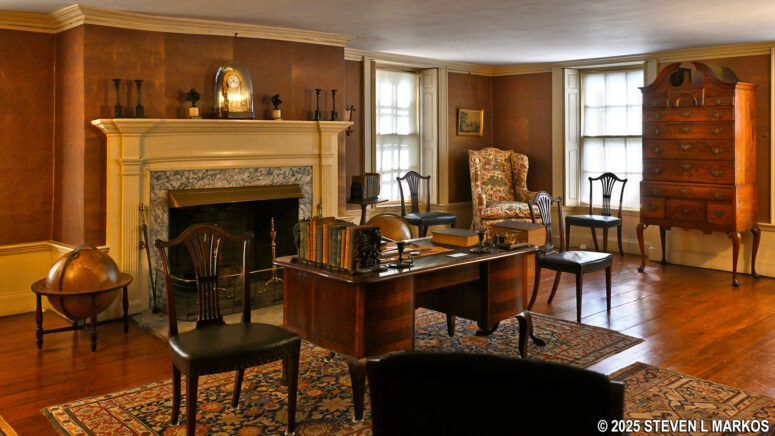 Second floor study in the Old House at Peace Field, Adams National Historical Park