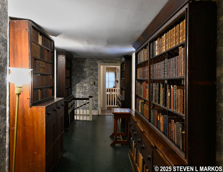 Second floor hallway at the Old House at Peace Field that connects the master bedroom and study, Adams National Historical Park