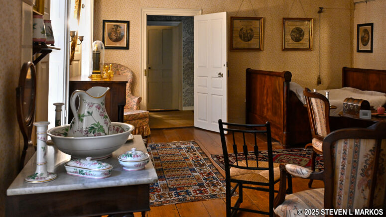 Guest bedroom in the Old House at Peace Field, Adams National Historical Park