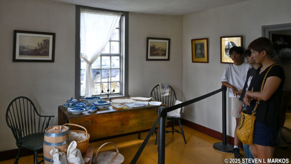 Visitors tour the John Quincy Adams Birth Home, Adams National Historical Park