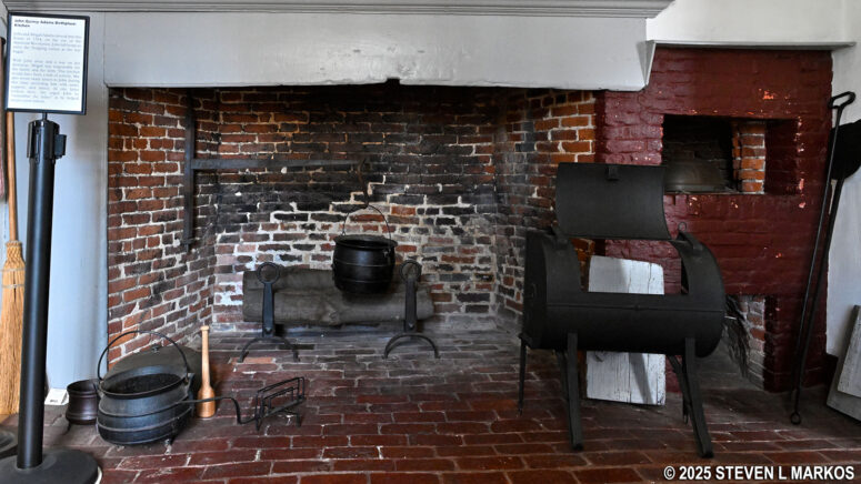Kitchen fireplace and ovens in the John Quincy Adams Birth Home, Adams National Historical Park