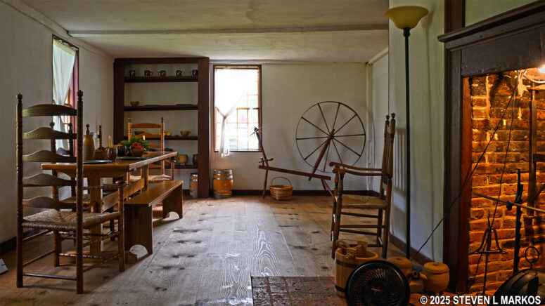 Kitchen in the lean-to addition of the John Adams Birth Home, Adams National Historical Park