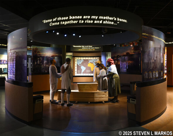 Interior of the African Burial Ground National Monument Visitor Center