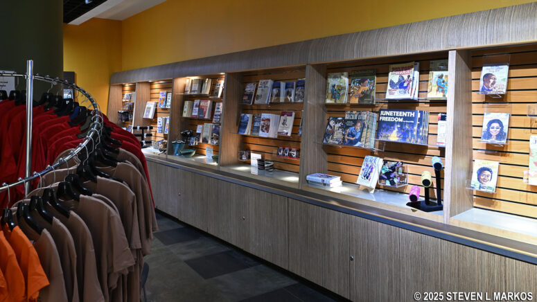 Book and souvenir store in the Visitor Center of African Burial Ground National Monument