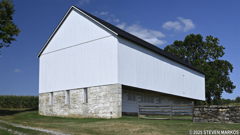 Bank Barn at the Poffenberger farmhouse, Antietam National Battlefield