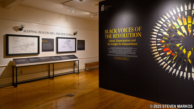 Exhibits on the second floor of African American History Museum in the Abiel Smith School, part of Boston's Black History Trail