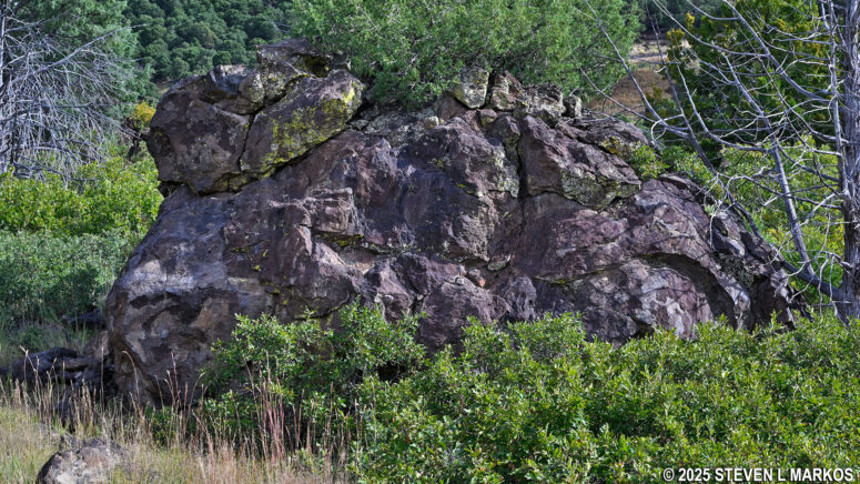 Squeeze-up at Stop 2 on the Lava Flow Trail, Capulin Volcano National Monument