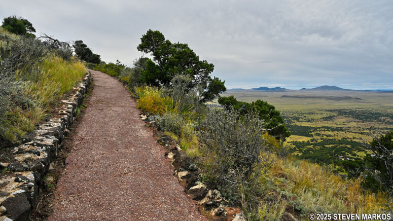 Steep terrain on the Crater Rim Trail at Capulin Volcano National Monument