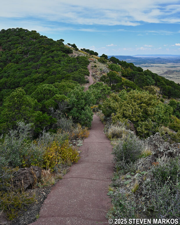 Section of the Crater Rim Trail that leads to the summit of Capulin Volcano, Capulin Volcano National Monument