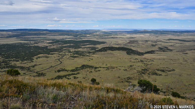 Northeastern view of the Raton-Clayton Volcanic Field from the summit of Capulin Volcano, Capulin Volcano National Monument