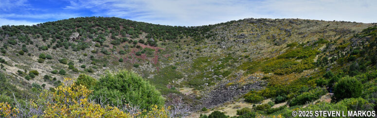 Two peaks on the rim of Capulin Volcano, Capulin Volcano National Monument
