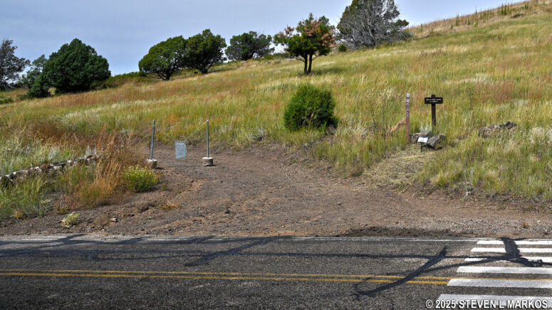 Start of the Boca Trail loop at Volcano Road, Capulin Volcano National Monument