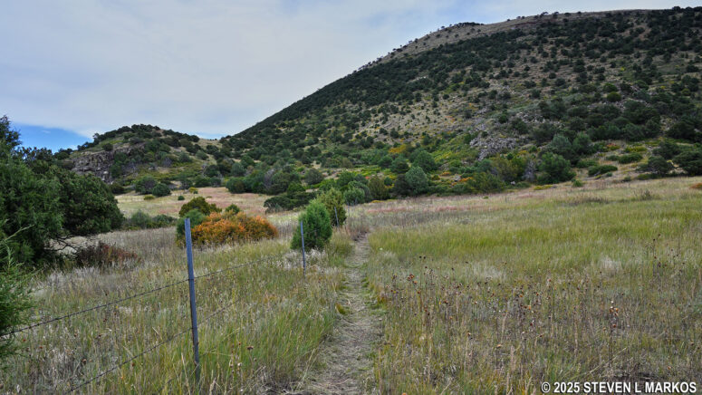 The Boca Trail near Stop 6 at Capulin Volcano National Monument