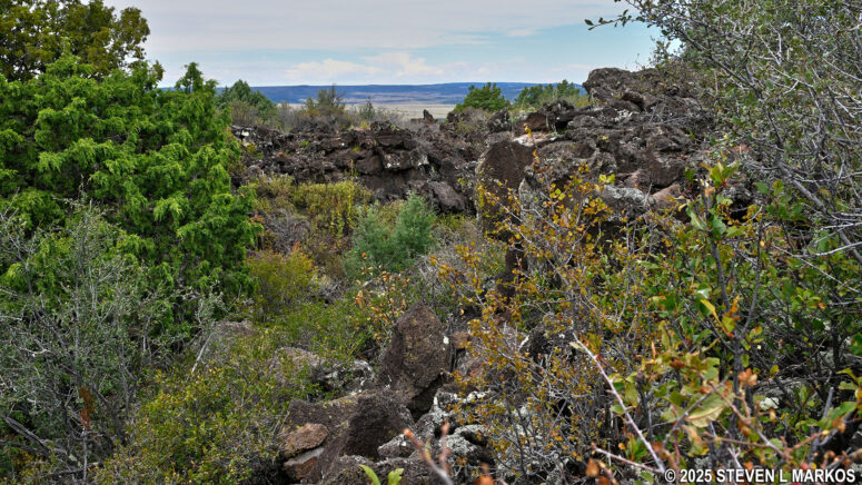 Lava trench at Stop 7 on the Boca Trail, Capulin Volcano National Monument
