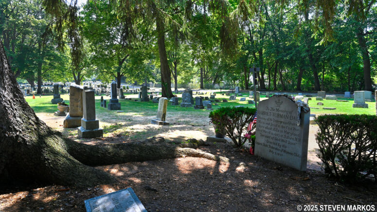 Harriet Tubman gravesite at Fort Hill Cemetery in Auburn, New York