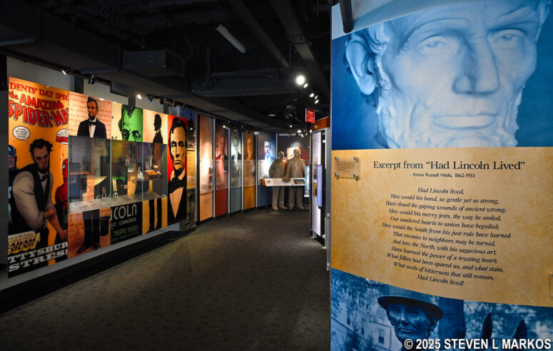 Abraham Lincoln in pop culture exhibit in the Legacy Gallery, Ford's Theatre National Historic Site